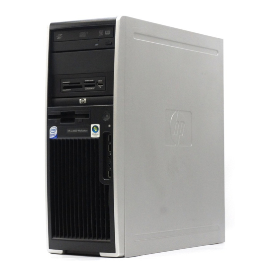 HP Xw4600 - Workstation - 2 GB RAM Installation Manual