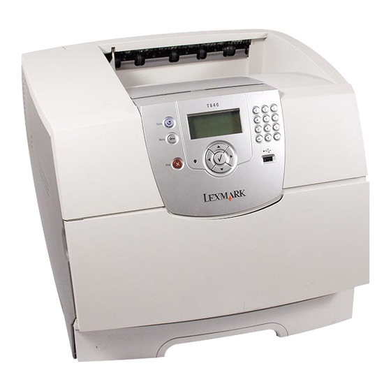 LEXMARK T640TN MONOCHROME LASER PRINTER SERVICE MANUAL Pdf Download ManualsLib