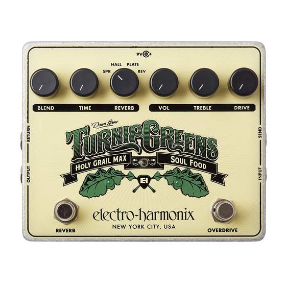 Electro-Harmonix TURNIP GREENS Manual