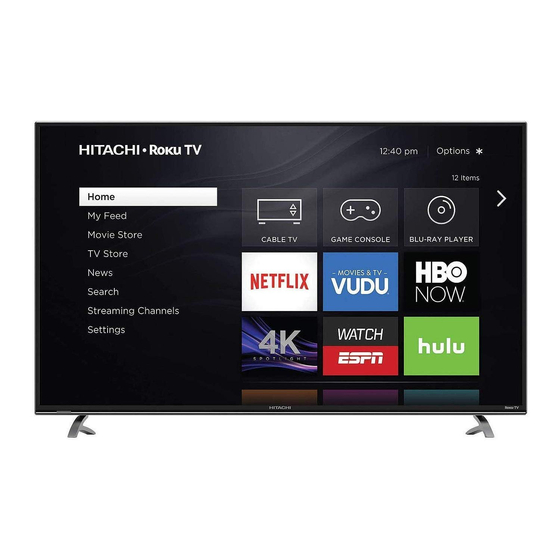 Hitachi Roku TV 50R8 Manuals