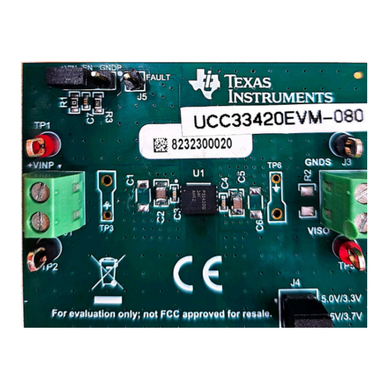 Texas Instruments UCC33420EVM-080 Manuals