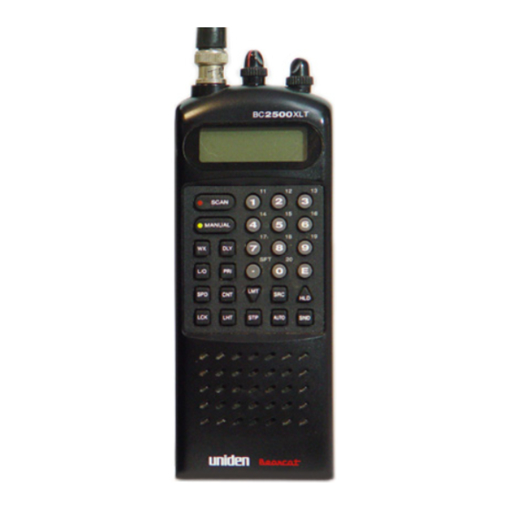 Uniden BC 2500XLT Manual