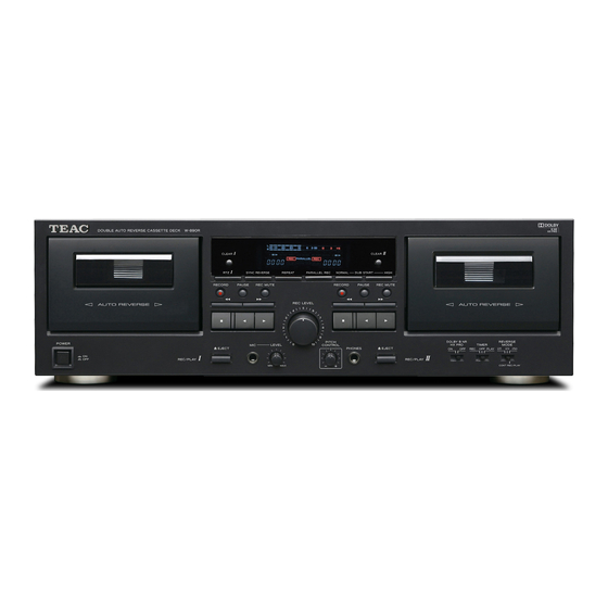 TEAC W-890R Auto-Reverse Cassette Deck Manuals