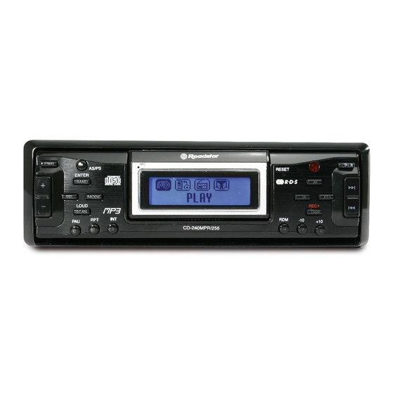 Roadstar CD240MPR Instruction Book
