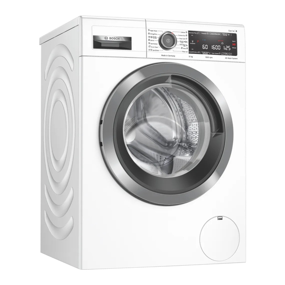 Bosch WAX32M10IL Front Load Washer Manuals