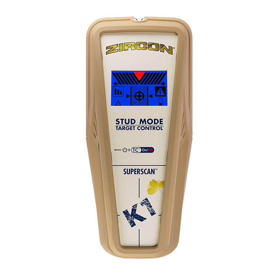 Zircon SuperScan K1 - Advanced Wall Scanner Manual