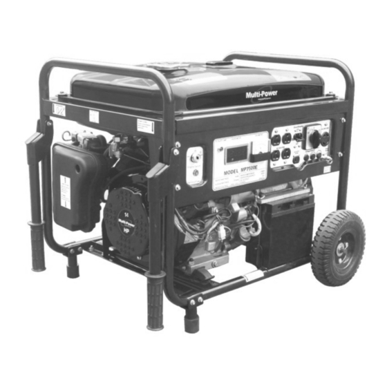 User Manuals: Multi-Power MP7500E Portable Generator