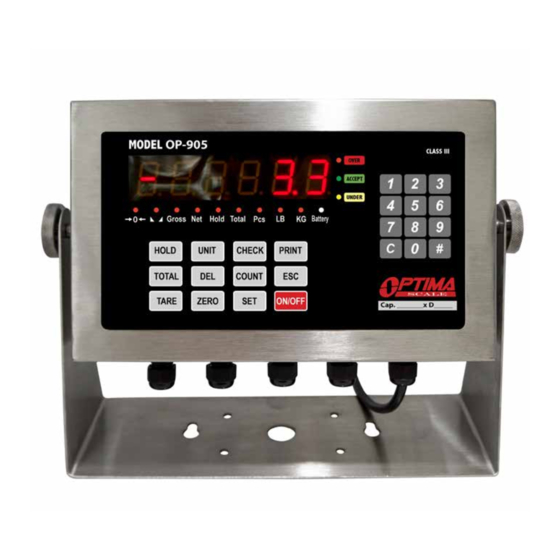 Optima Scale OP-905 User Manual