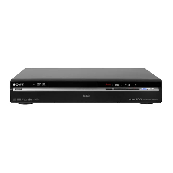 Sony RDR-HXD770 Operating Instructions Manual