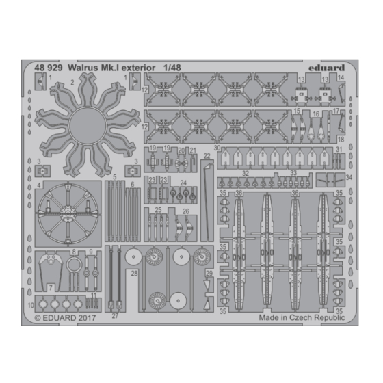 Eduard Walrus Mk.I exterior 1/48 Quick Start Manual