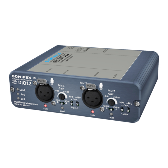 Sonifex AVN-DIO12 Handbook