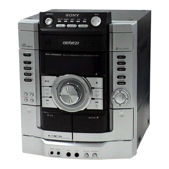 Sony HCD-RG590 Service Manual