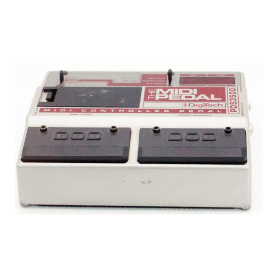 DigiTech PDS-3500 The Midi Pedal Owner's Manual