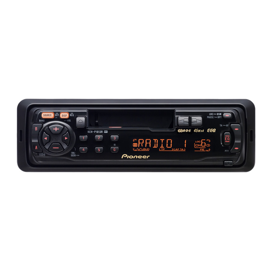 Pioneer KEH-P1010R Operation Manual