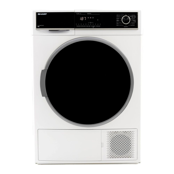 Sharp KD-PRO0S7GWD-DE Wäschetrockner 10kg – Energieeffizienz D, WiFi, 15 Programme, Weiß