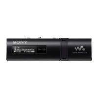 Sony NWZ-B183? NWZ-B183F Quick Start Manual