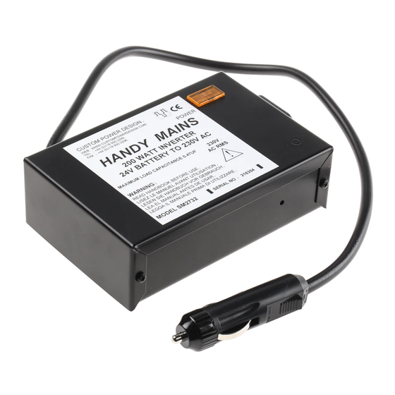 CUSTOM POWER DESIGN Handy Mains Series Quick Start Manual