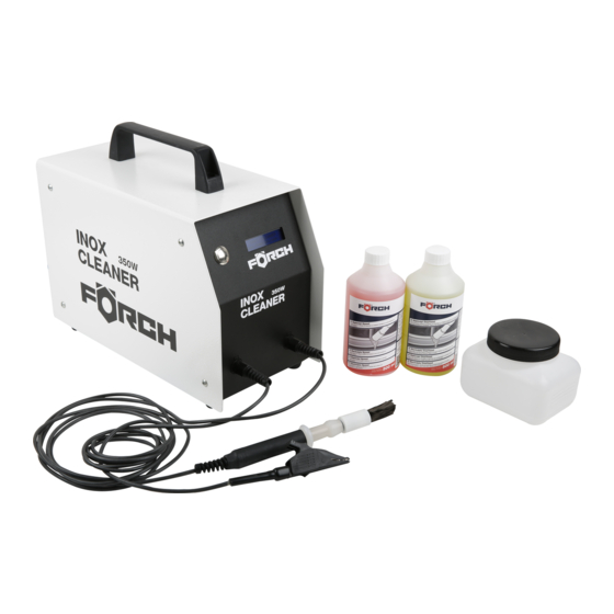 Forch INOX CLEANER 350 W Manual