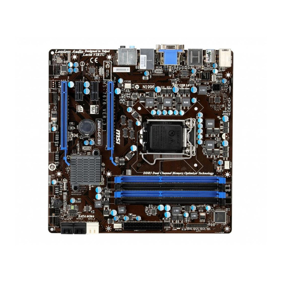 MSI Z68MA-G43 (G3) Series Motherboard Manuals