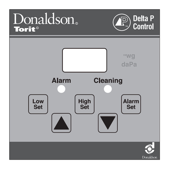 Donaldson Torit Delta P Control Installation And Operation Manual
