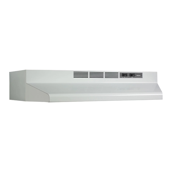 Air King Range Hood AR Series Specifications