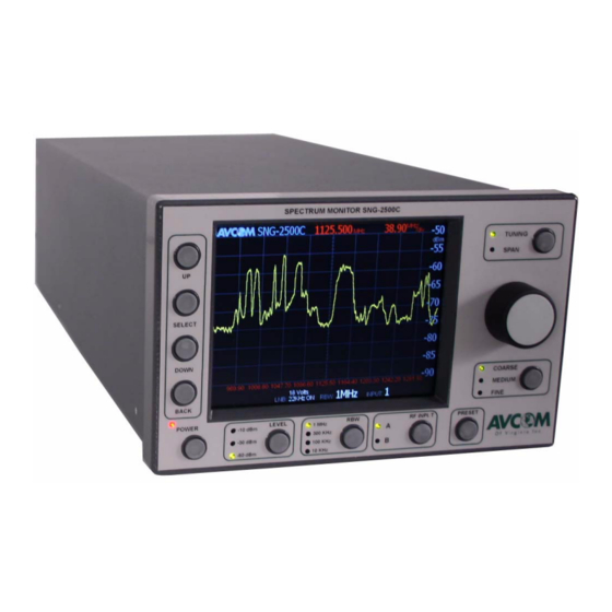 AVCOM SNG-2500C User Manual