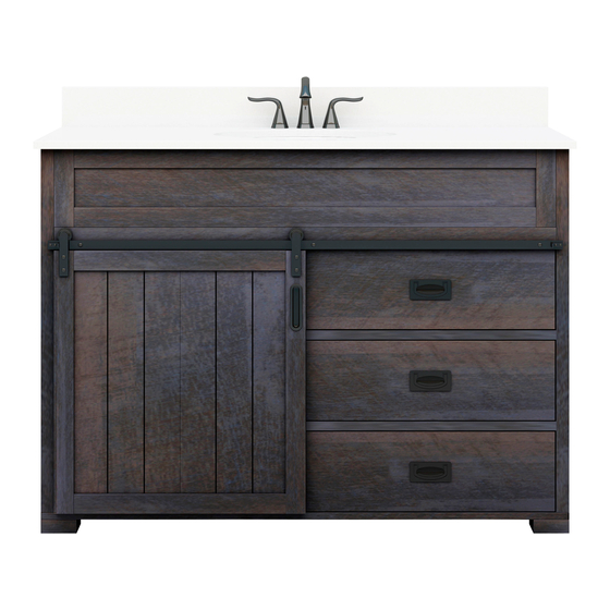 Style selections Barn Door Vanity WSL48BHV Manual