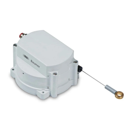 Baumer GCA5-Analog Assembly Instruction And Safety Regulations