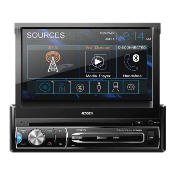 Jensen CDR171 Installation & Owner's Manual