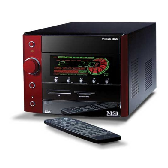 MSI MEGA 865 User Manual
