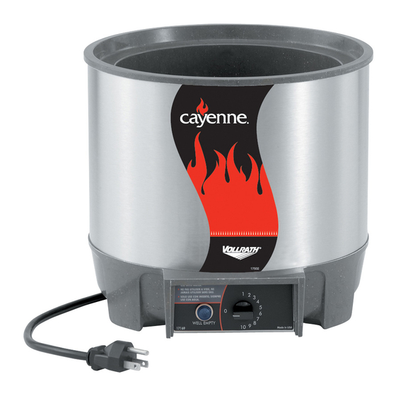 Vollrath Cayenne HS-7 Operating And Safety Instructions