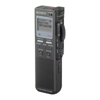 Sony ICD-BM1B - Memory Stick Media Digital Voice Recorder Operating Instructions Manual