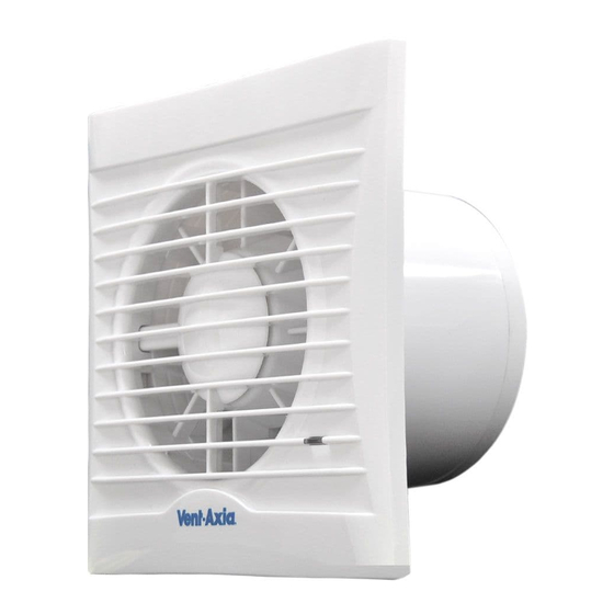 Vent-Axia Lo-Carbon Svelte Series Installation And Wiring Instructions