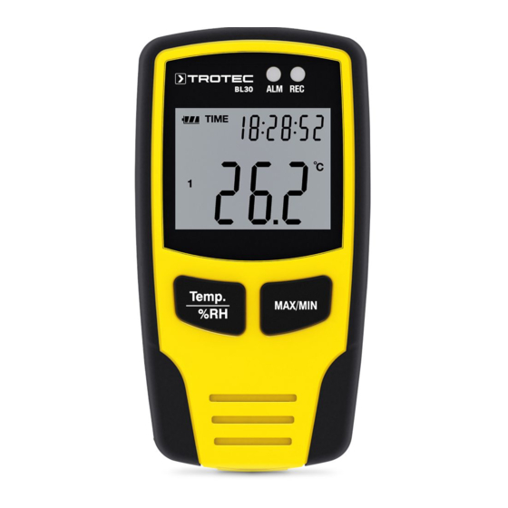 User Manuals: Trotec BL30 Climate Data Logger