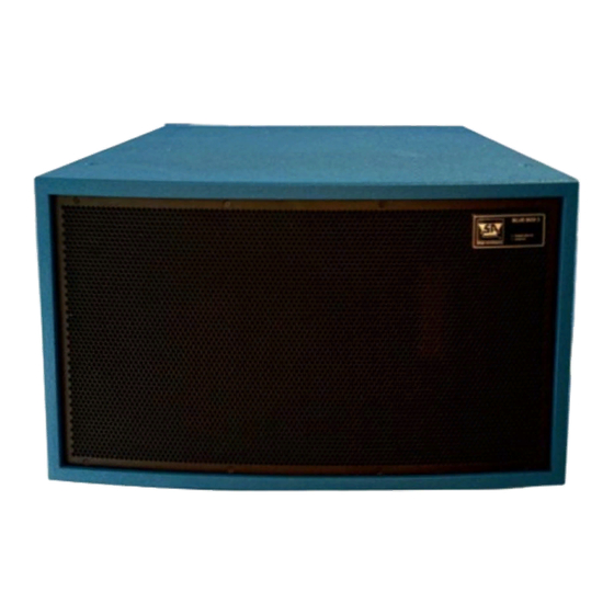 SA Blue Box BB35 Self Powered Loudspeaker Manuals