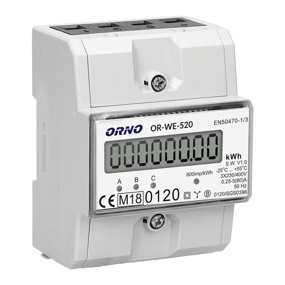 Orno OR-WE-520 Operating Manual