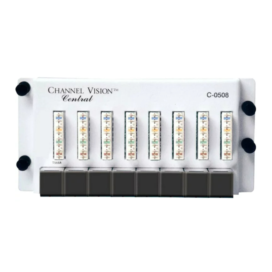 Channel Vision Central, C-0508 - Data Termination Module Manual