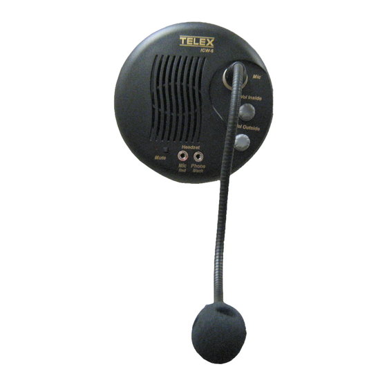 Telex ICW-6 Installation And Operation Instructions Manual
