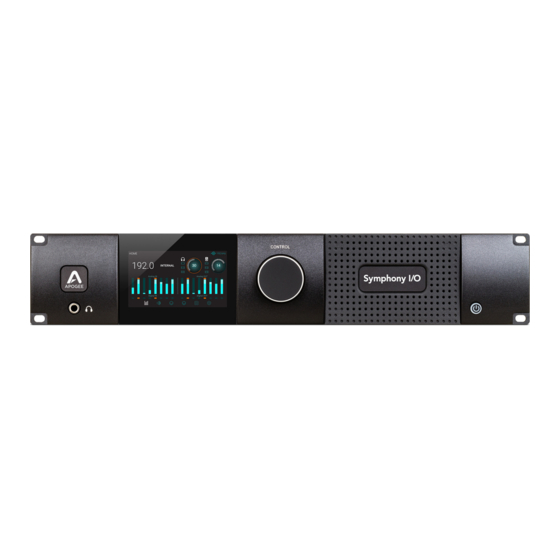 Apogee Symphony Mk II Quick Start Manual