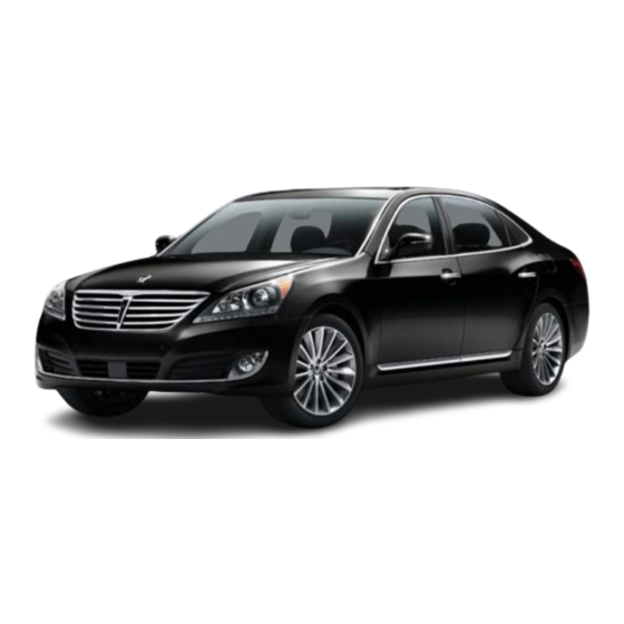 Hyundai EQUUS 2016 Quick Reference Manual