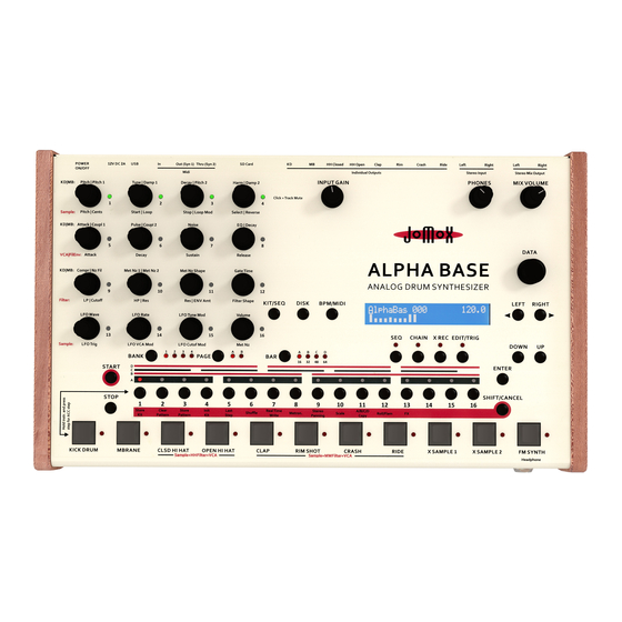 Jomox ALPHA BASE Operating Manual