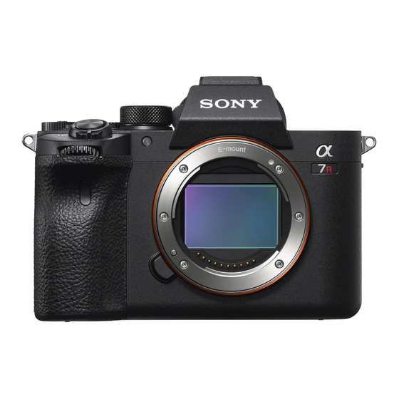 User Manuals: Sony ILCE-7RM4 Mirrorless Camera