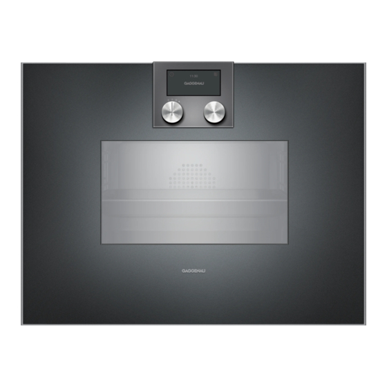 Gaggenau BS 47 Series Installation Instructions Manual