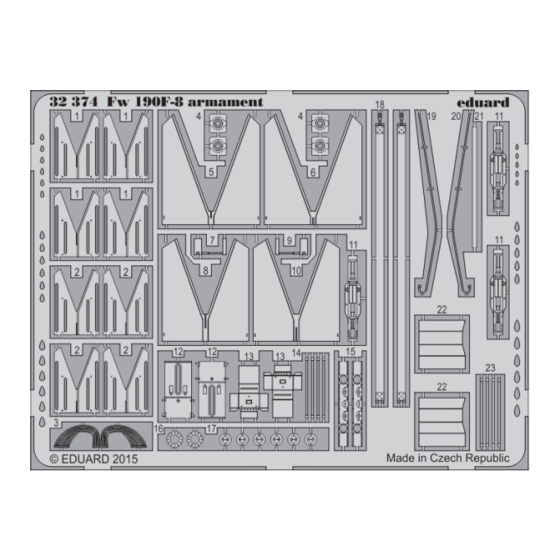 Eduard Fw 190F-8 armament Manual