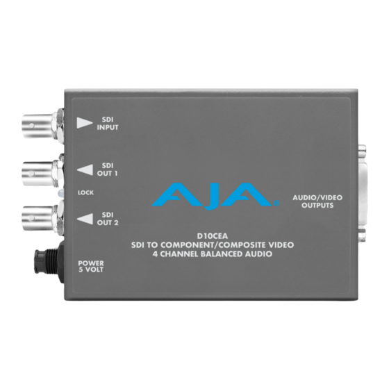 AJA D10CEA User Manual