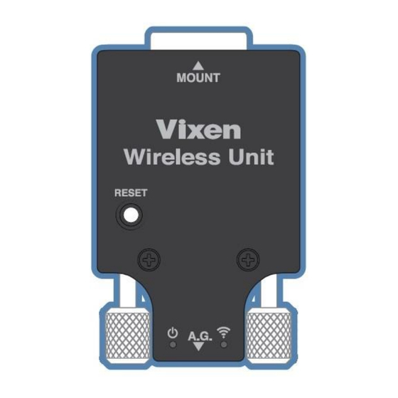 Vixen Wireless Unit Instruction Manual