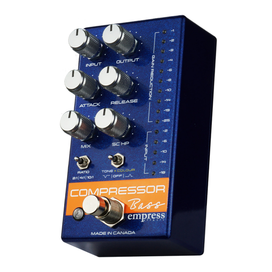 Empress Effects COMPRESSOR Bass User Manual