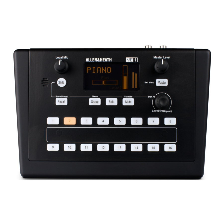 ALLEN & HEATH ME-1 - Personal Mixer Manual