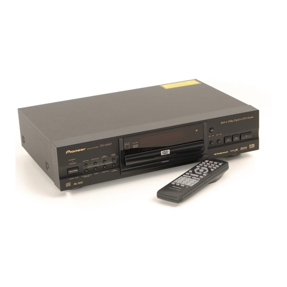 Pioneer DV-636D Operating Instructions Manual