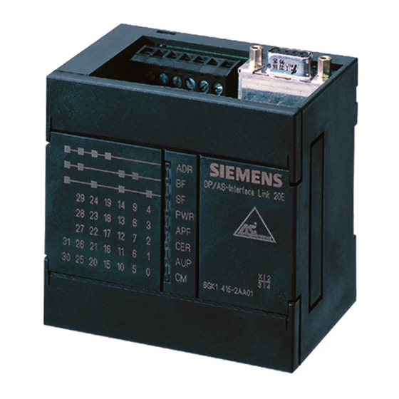 Siemens DP/AS-Interface Link 20E Manuals